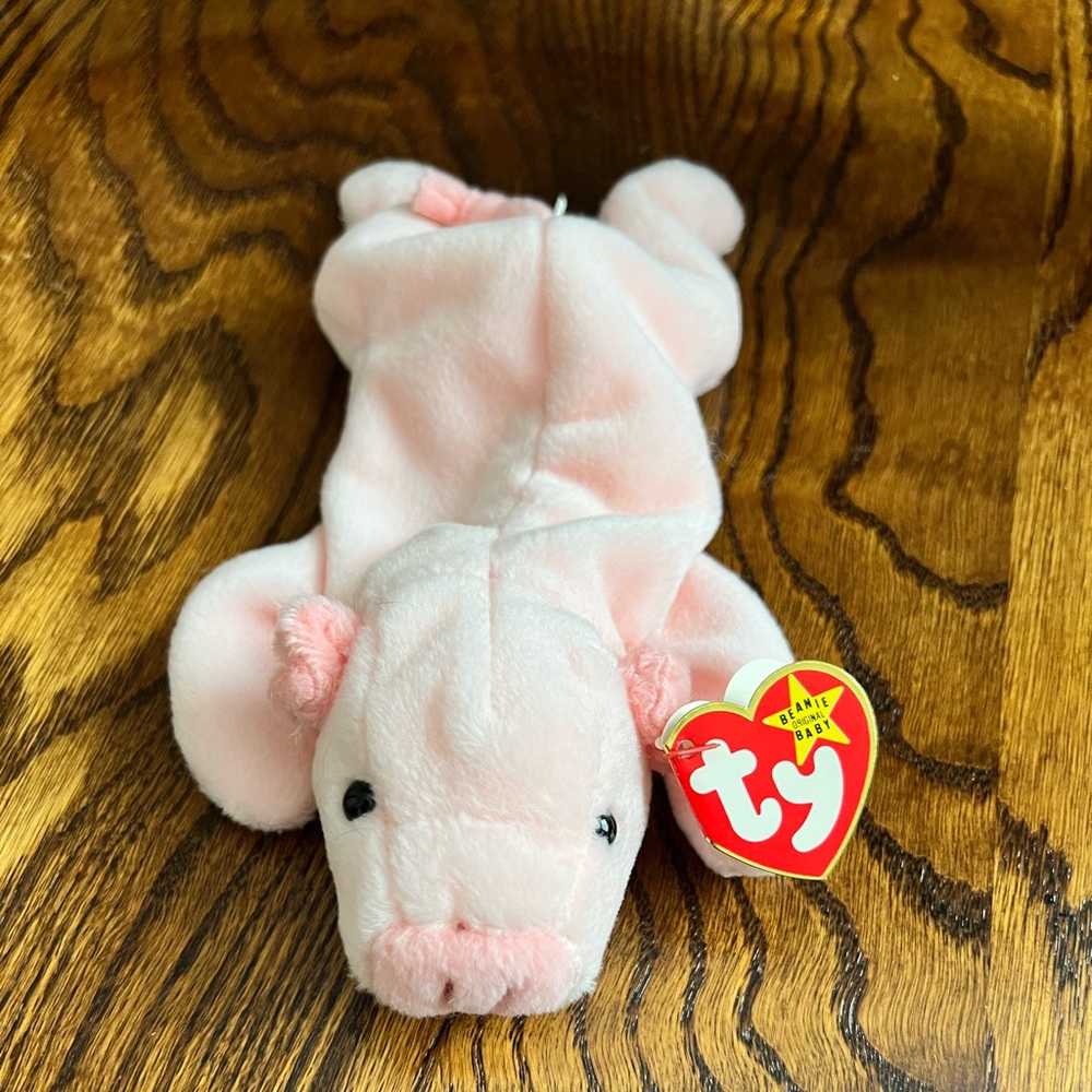 Beanie Baby-Squeaker The Pink Pig